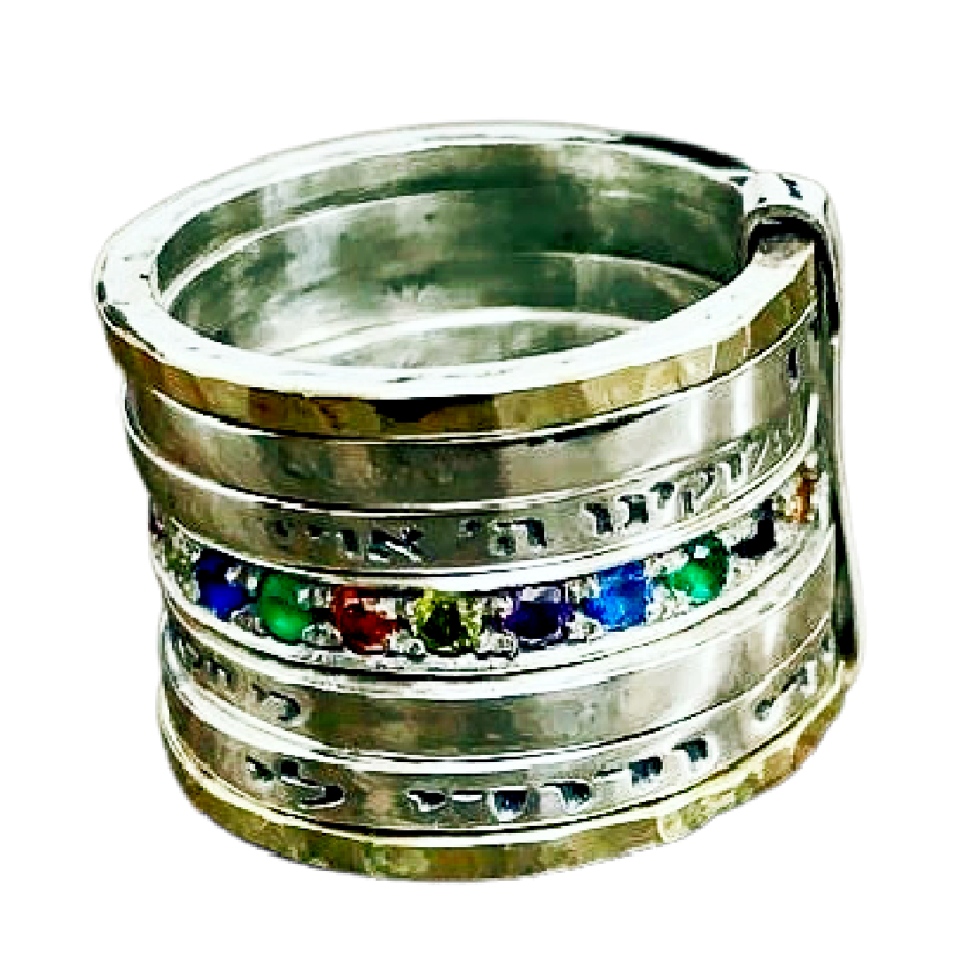 Bluenoemi Rings Bluenoemi Israeli Jewelry, Hebrew Bless Jewelry,  Prayer & Poesie Ring . Rings for Woman, Rings for Man.