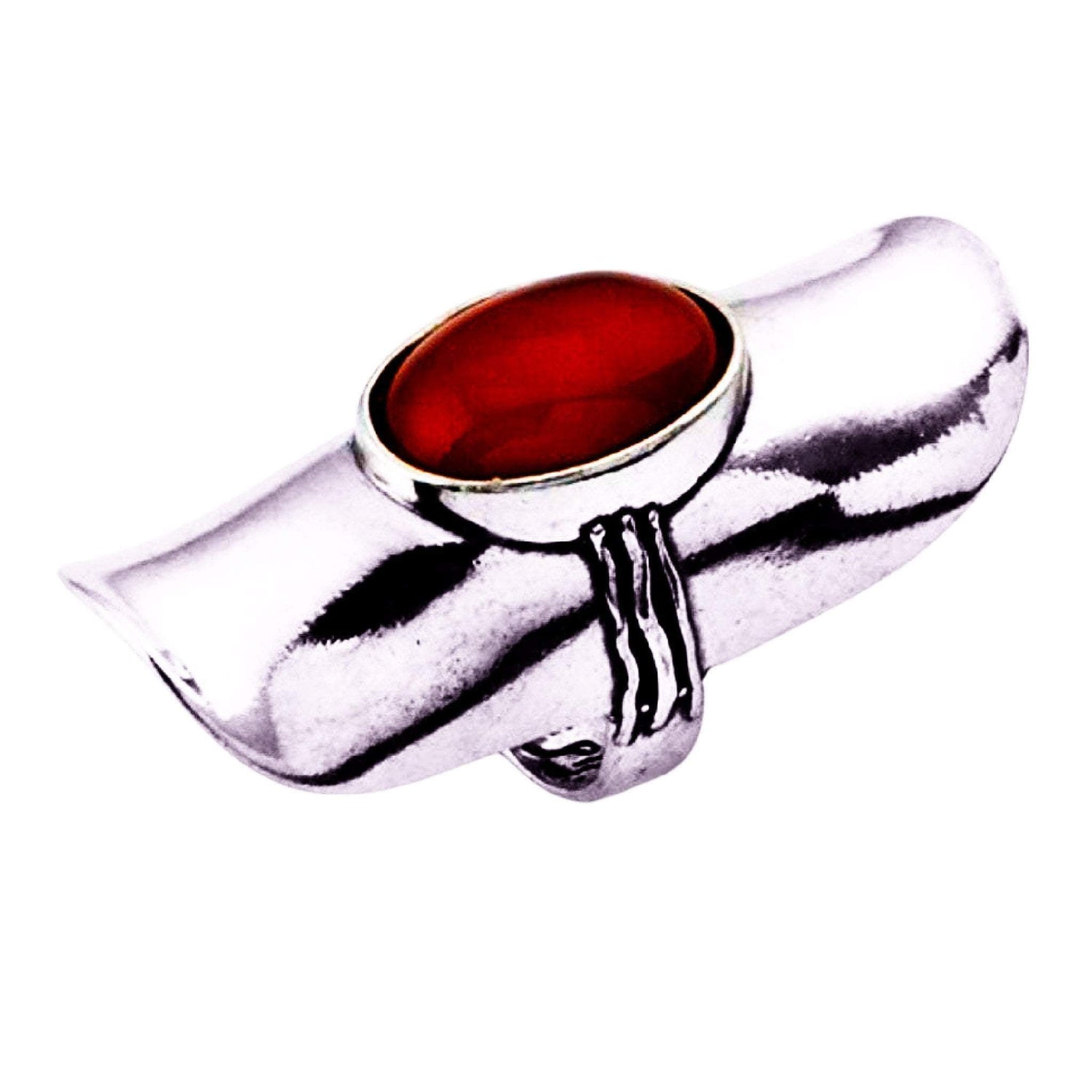 Bluenoemi Rings Bluenoemi Jewelry Silver Ring with Stone, Ring for woman, Red Carnelian Gemstone