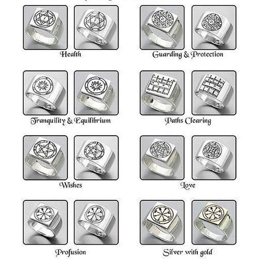 Bluenoemi Rings Bluenoemi Ring of Solomon - Solomon Seal ring - The Kabbalah Health Solomon Seal for Woman.