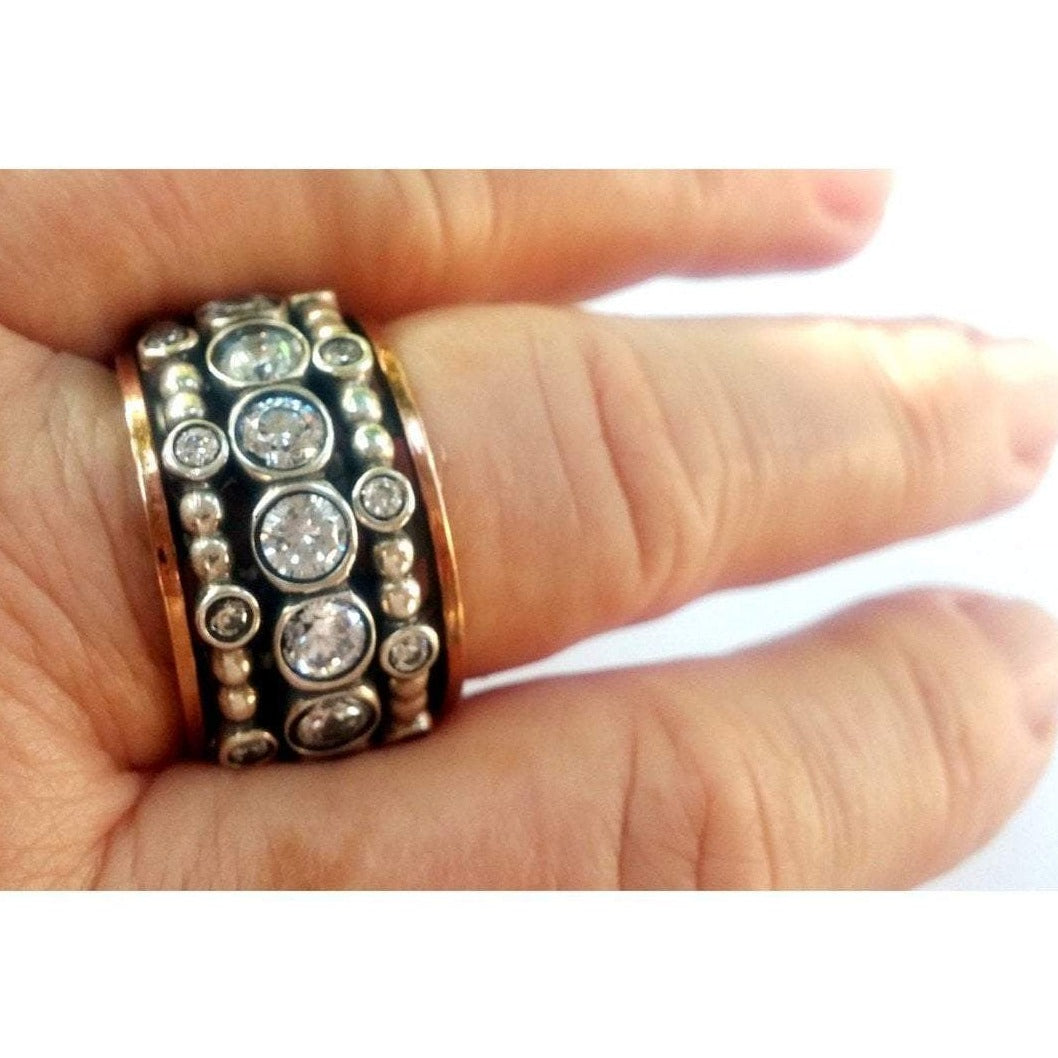 Fidget ring for woman. Israel Jewelry ring Bluenoemi Spinner Ring for Woman - Bluenoemi