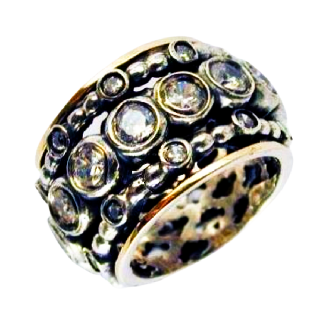 Fidget ring for woman. Israel Jewelry ring Bluenoemi Spinner Ring for Woman - Bluenoemi