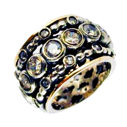 Fidget ring for woman. Israel Jewelry ring Bluenoemi Spinner Ring for Woman - Bluenoemi