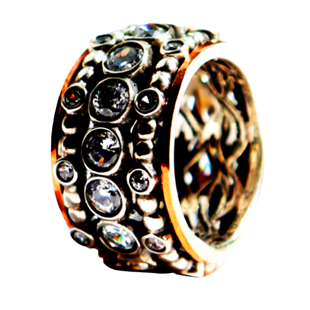 Fidget ring for woman. Israel Jewelry ring Bluenoemi Spinner Ring for Woman - Bluenoemi