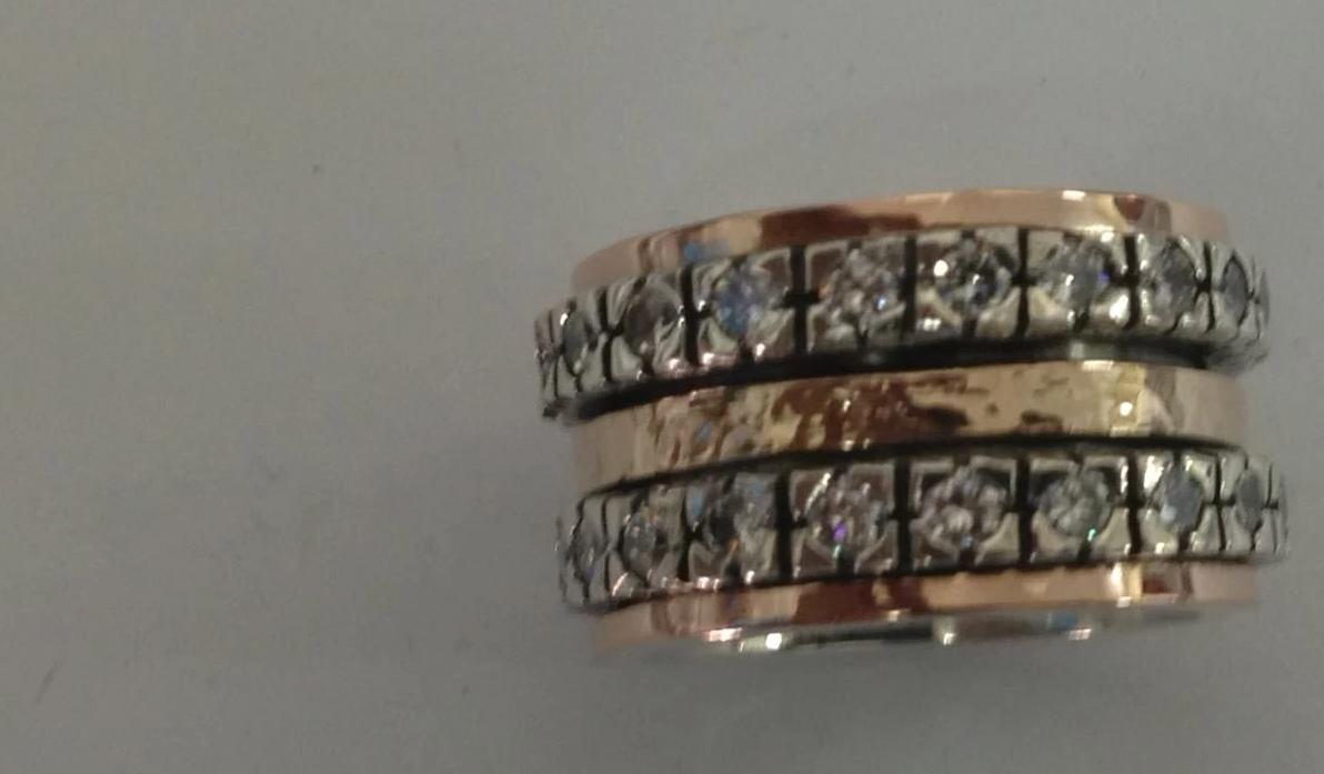 Bluenoemi Rings Elegant spinner rings for women sterling silver gold