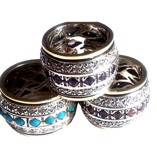 Bluenoemi Spinner Ring for woman. Israeli spinner rings - Bluenoemi