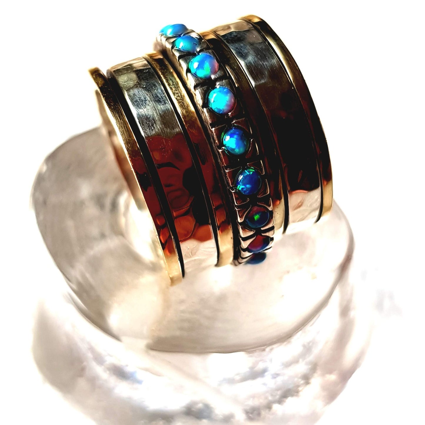 Bluenoemi Rings Mother's Day Gift. Statement ring / spinner ring / israeli ring / silver 9 ct gold ring / bands Bluenoemi opals