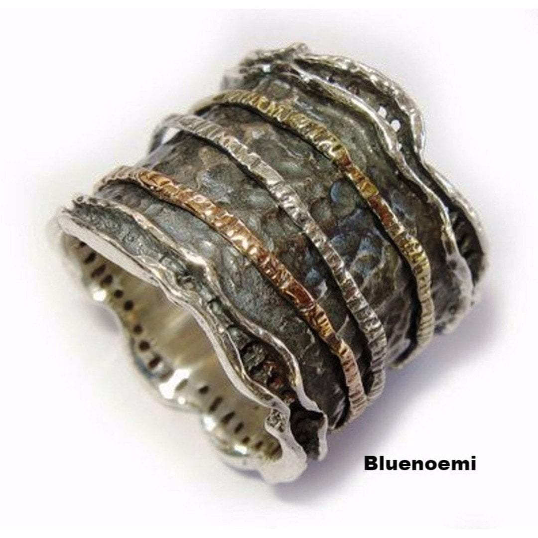 Bluenoemi Rings Ring Spinner rings silver gold designer jewelry Israeli Meditation rings