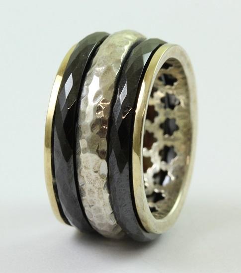 Bluenoemi Rings Spinner ring for woman Bluenoemi silver gold ceramic spin ring