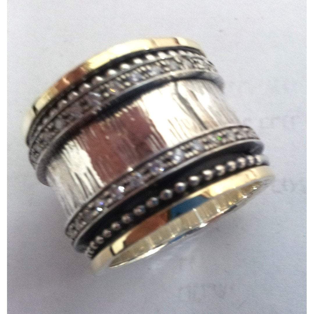 Spinner ring, silver gold rings for woman - Bluenoemi