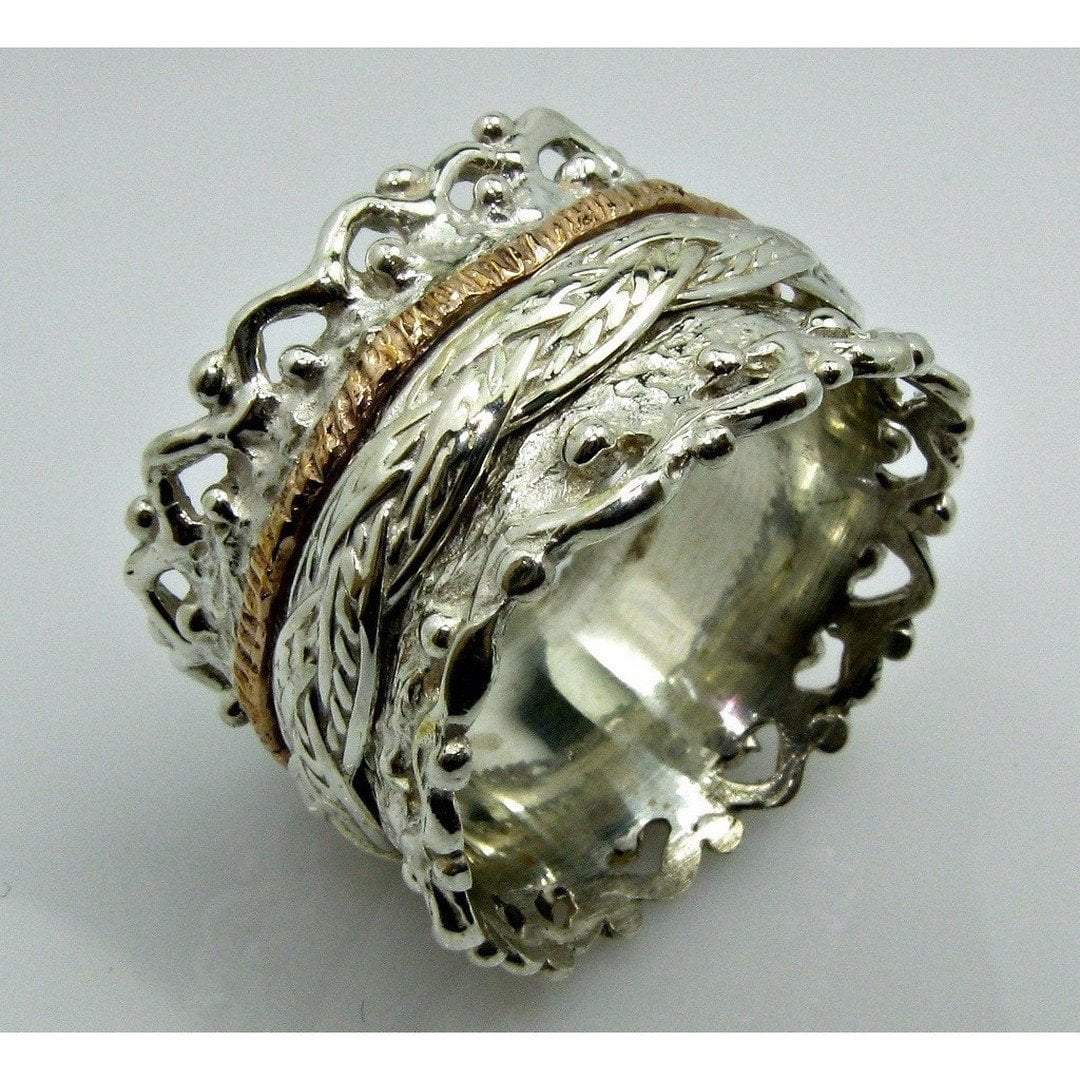 Bluenoemi Rings Spinner Ring Sterling silver 9 ct rose gold Meditation rings