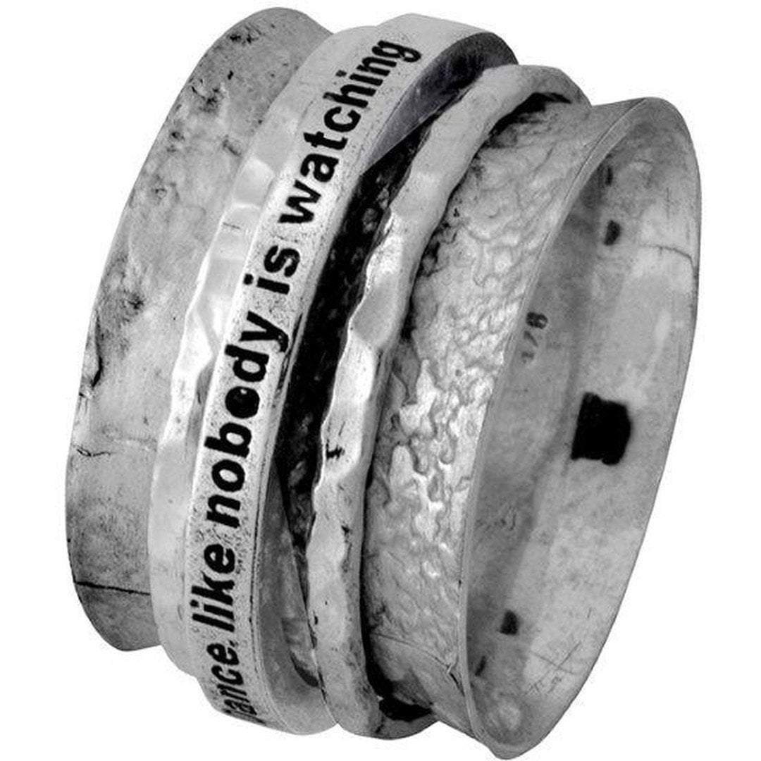 Bluenoemi rings Spinner Ring Sterling Silver 925 Ring Personalized Rings Poesy Rings