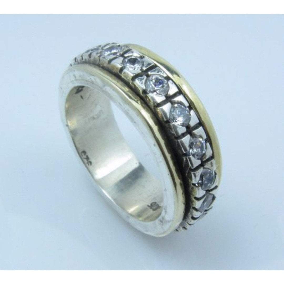 Spinning ring spinner ring set with semi precious stones garnets cz zircons opals or turquoises - Bluenoemi