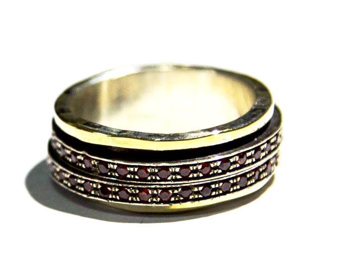 Bluenoemi Rings Spinning ring spinner rings set with semi precious stones Meditation ring