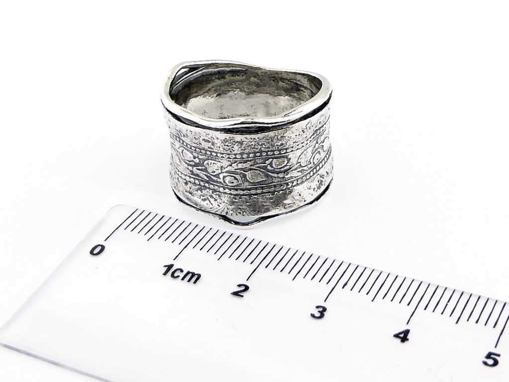 Sterling silver ring Bohemian design floral vintage look rings - Bluenoemi