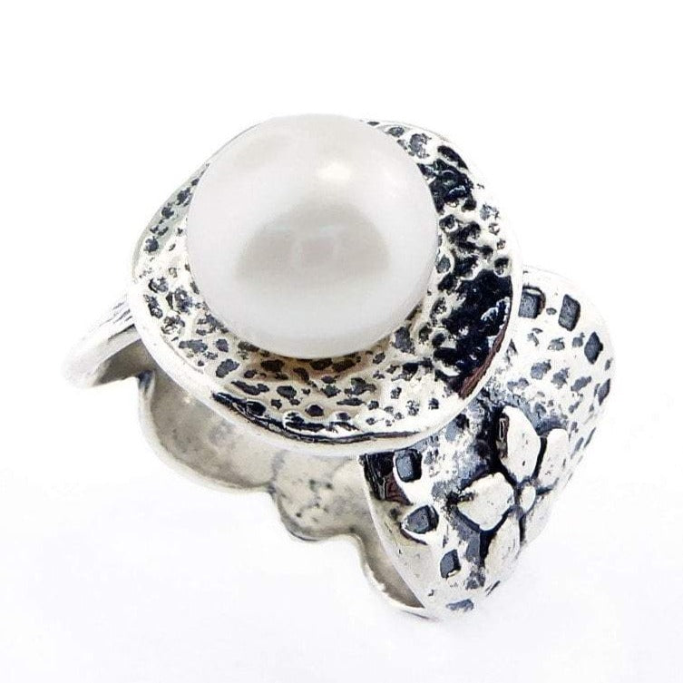 Bluenoemi Rings Sterling Silver ring for woman with a Pearl