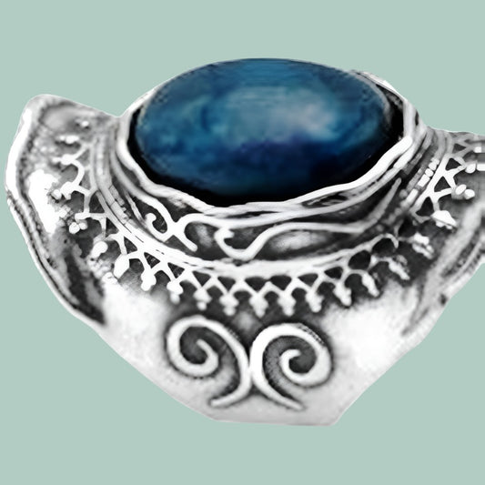 Bluenoemi Rings Sterling silver ring Labradorite and gemstones on sterling silver ring Israeli jewelry