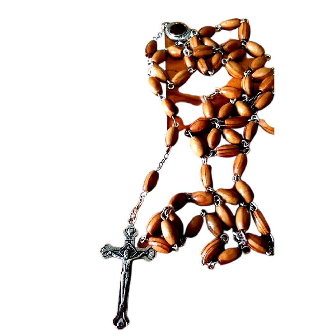 Bluenoemi Rosary blue Rosary from the Holy Land - Jerusalem Cross
