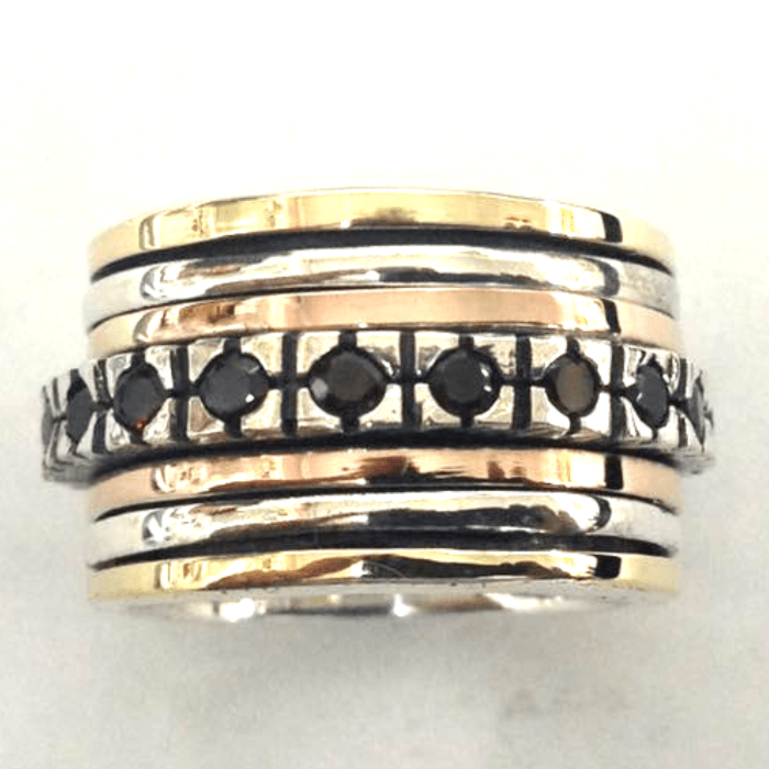 Bluenoemi Spinner Ring Spinner rings for woman sterling silver & gold