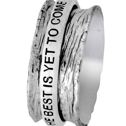 Bluenoemi Spinner Rings 5 / silver Personalized Spinner Ring Sterling Silver 925 Quote Poesy Bluenoemi Rings