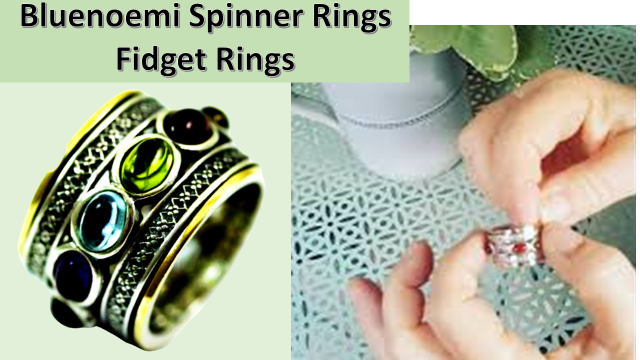 Bluenoemi Spinner Rings Bluenoemi amazing spinner ring for Woman - Silver Gold Zircons