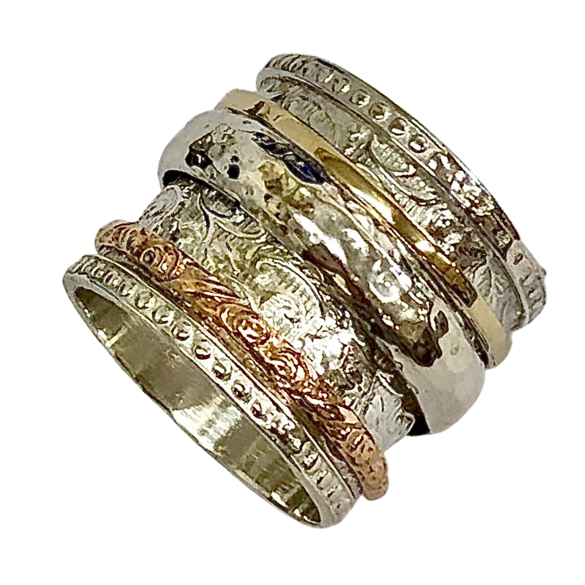 Bluenoemi Spinner Rings Bluenoemi Jewelry from Israel Spinner Ring for Woman / Man. Anxiety Ring, Fidget Ring.