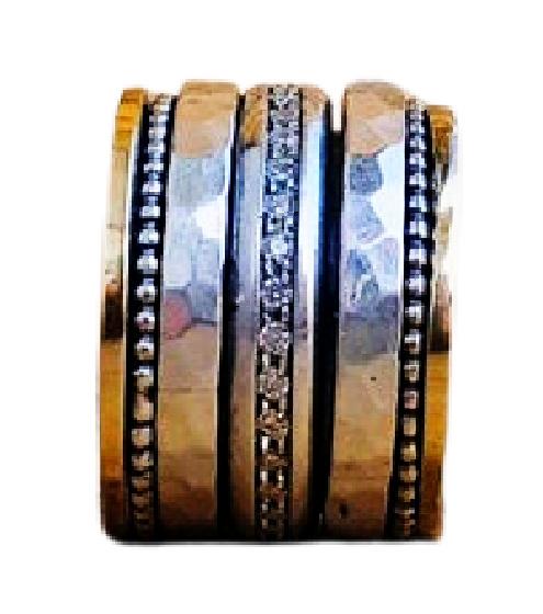 Bluenoemi Spinner Rings Elegant Spinner Ring for Woman Eternity Band Spinner Rings for Women Gemstones Rings, Meditation Ring for women.