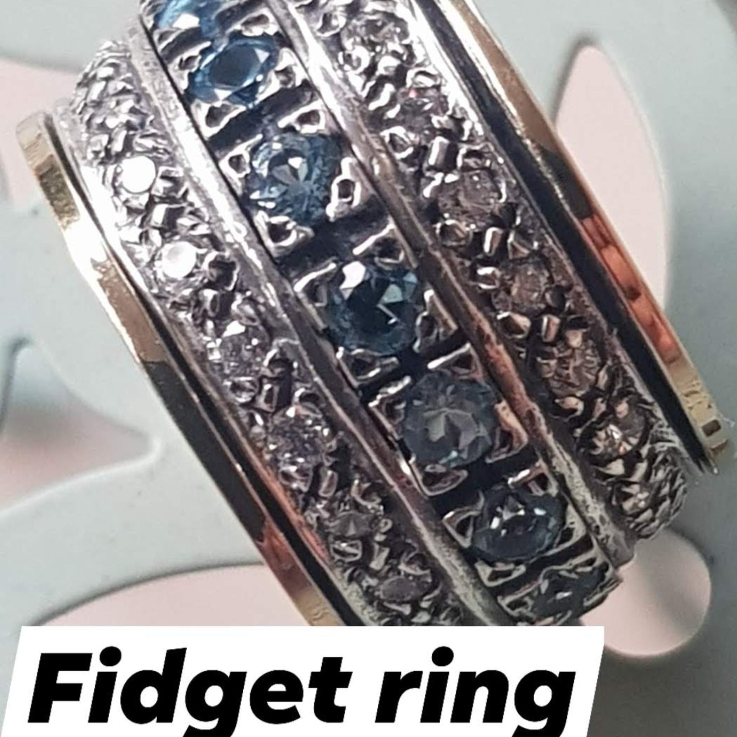 Bluenoemi Spinner Rings Israel Ring Spinner Ring for woman. Anxiety rings. Silver, gold & gemstones. All sizes.