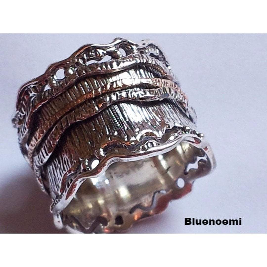 Bluenoemi Spinner Rings Ring for woman, vintage inspired romantic spinner ring , silver and gold rings , spinning ring