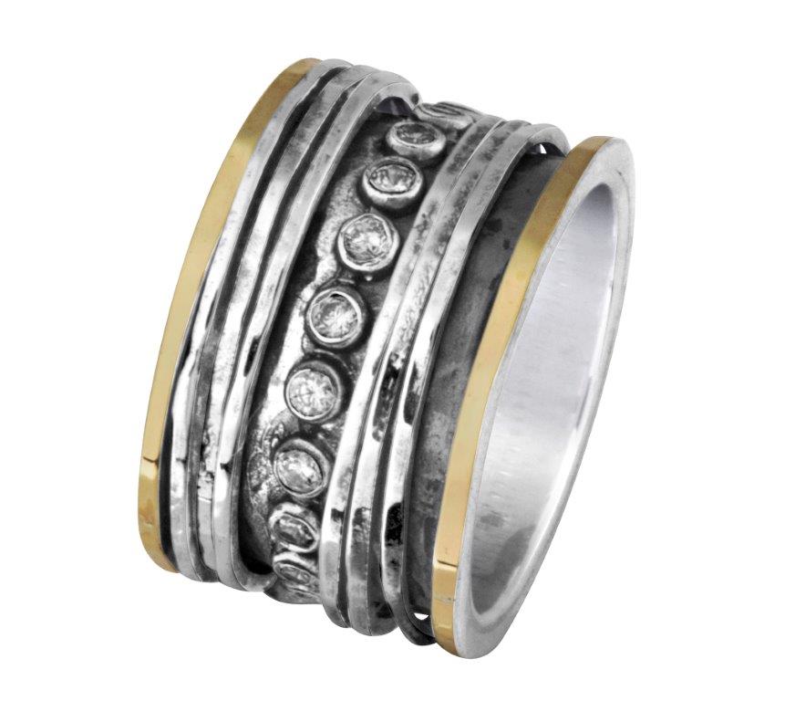 Bluenoemi Spinner Rings Spinner rings for women. Bluenoemi Israeli designer silver gold Jewelry for woman