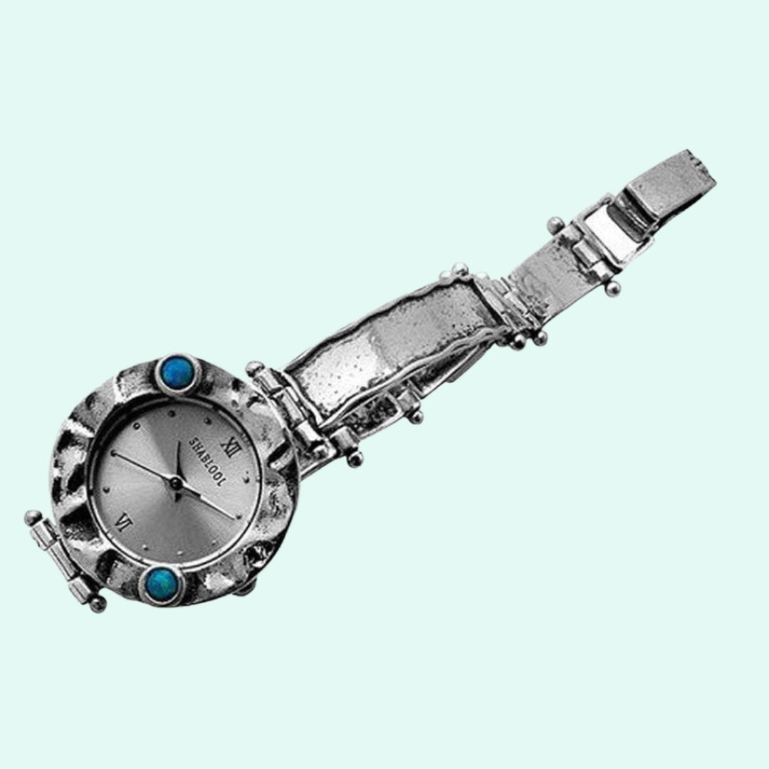 Bluenoemi Watches Sterling Silver Watch Handcrafted Sterling Silver 925 Bracelet Watch Japanese