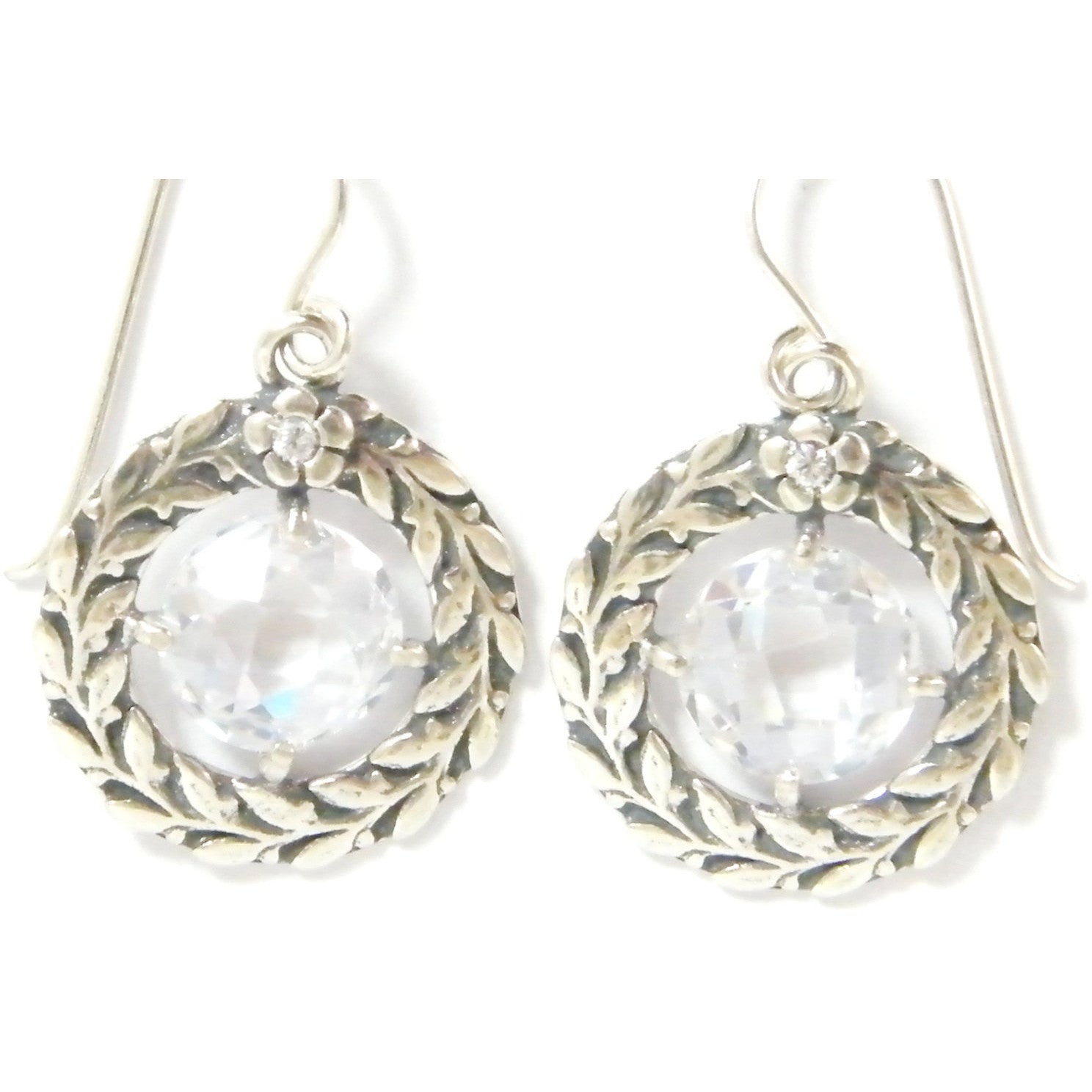Silver earrings / earrings for women / leaves design earrings-Earrings-Bluenoemi Jewelry